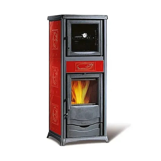 Nordica Stufa Legna Rossella Plus Forno .165 Ceramica Bordeaux